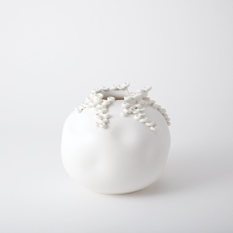 Cascading Reef Vase-White-Short