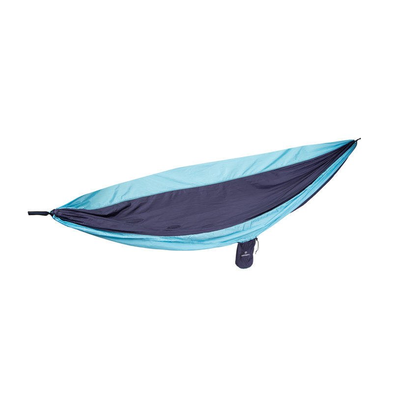 Hamac double en nylon Sniya - bleu marine / bleu clair