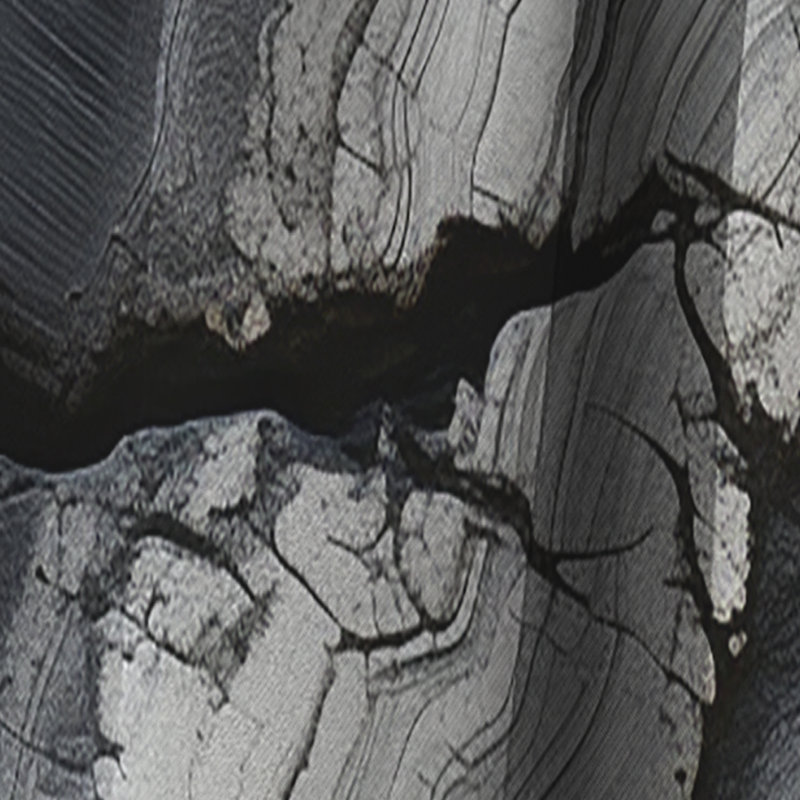 Grey Stone Geode Minimalism - Spiritual Stone Curtain - Blackout Curtain - 1 Panels, 52" W x 120" L