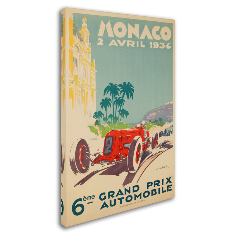 «Racecar 5» par Lantern Press - reproduction d'annonce sur toile, H 19 po x l 12 po x P 2 po