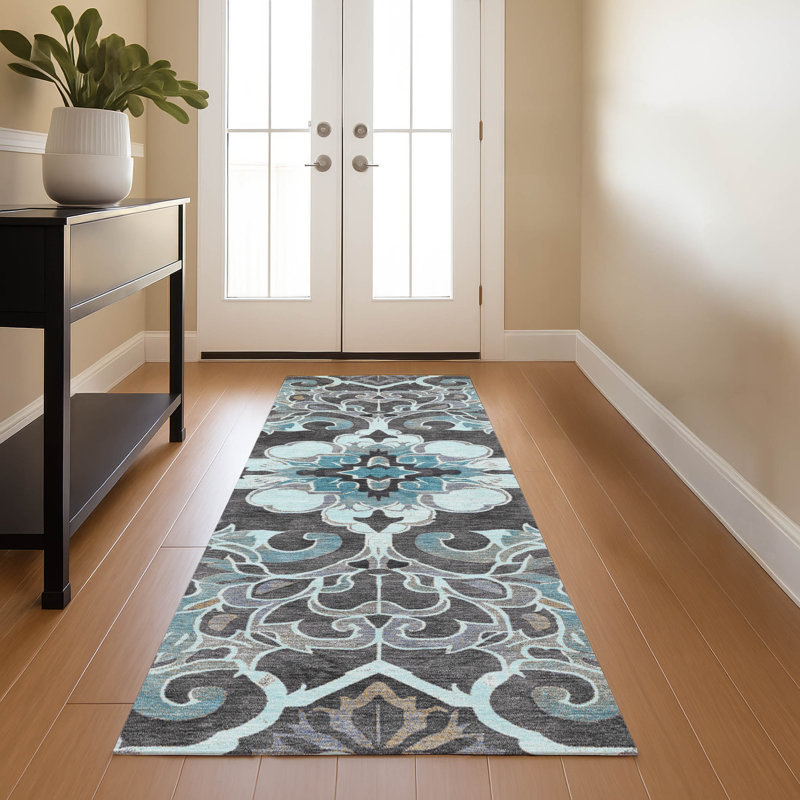 Premium Machine Washable Mayfield AMF1947 Global Rug, Runner 2'3" x 7'6"