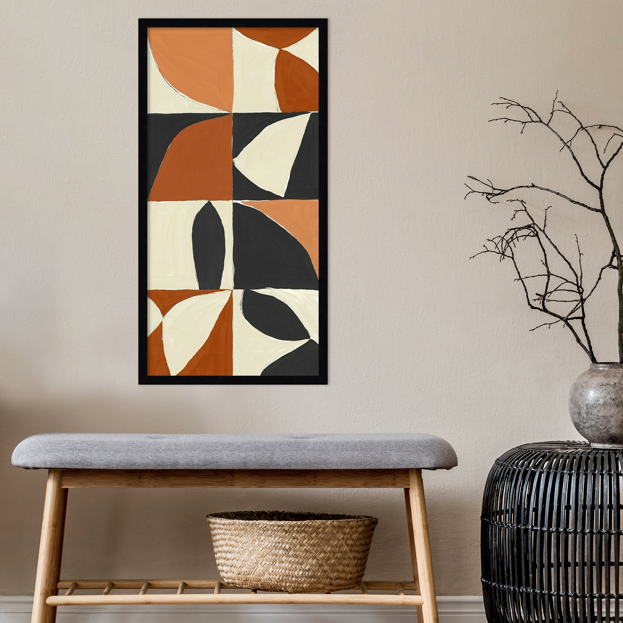 Honoring Matisse Warm by Isabelle Z, 33" H x 17" W x 1" D, Black