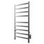 Chauffe-serviettes électrique mural en acier 18 po x 40 po Kontour - Chrome, câblé, rails carrés-679267291-679266336-679267295