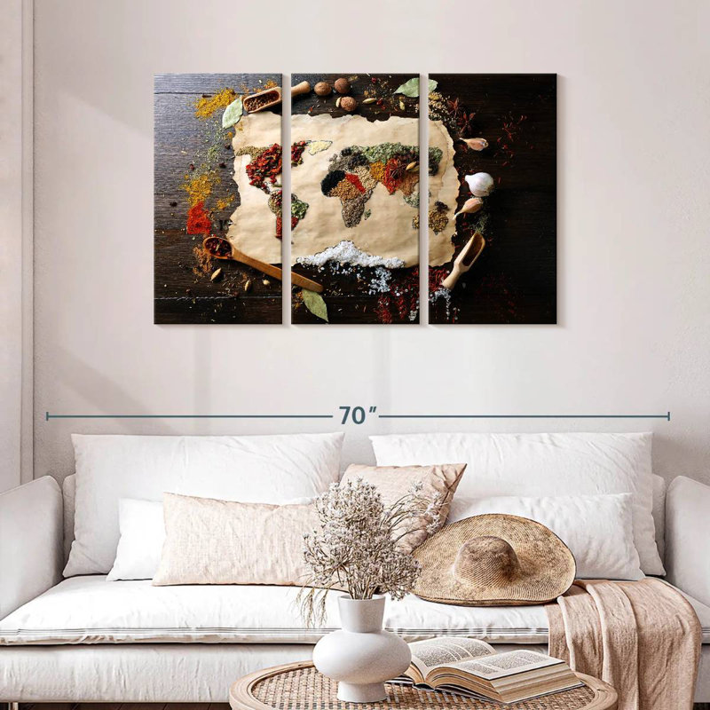 Yarlin World Of Spices, 28" H x 45" W
