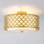 Plafonnier semi-encastré 3 lumières tambour