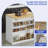 39" Kitchen Island Kitchen Storage with Power Socket and Tilt Out Trash Bin Storage Cabinet-1917662743