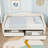 Twin XL 2 Drawers Upholstered Daybed with LED Belt-1395812857