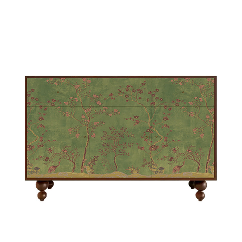 Buffet moderne Modern, Walnut/Green