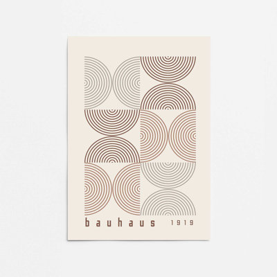 «Brown Bauhaus Composition I», impression roulée