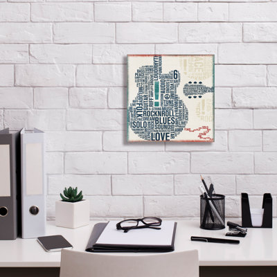 «Type Guitare Square 2» par Michael Mullan, art mural sur toile