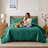 Floral Embossed Quilted Bedspread Set, Oversized and Lightweight Bedding Set with Pillow Shams-124091370-124091362