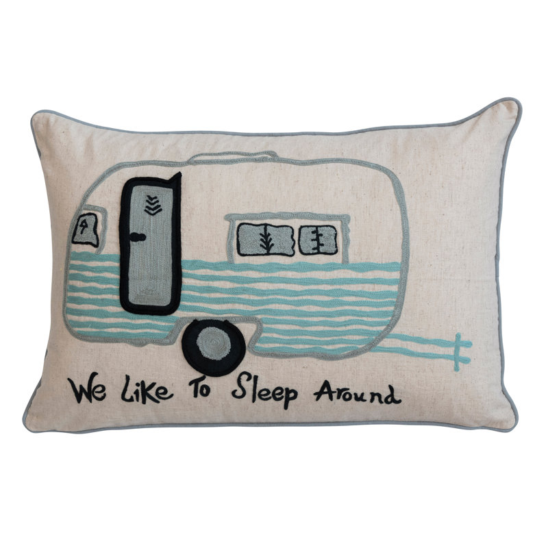 Embroidered Cotton Pillow Cover