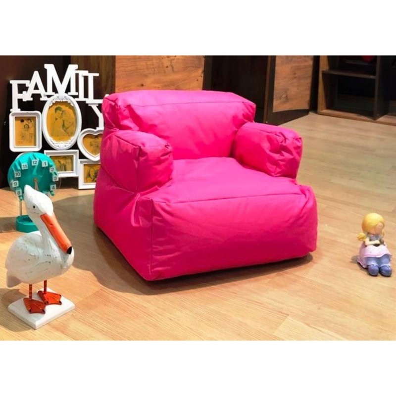 Bean Bag, Pink Polyester