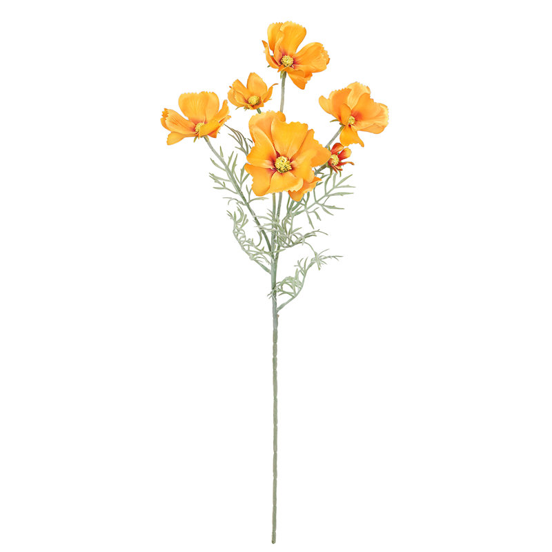 Artificial Cosmos Flower Stem Spray, Orange