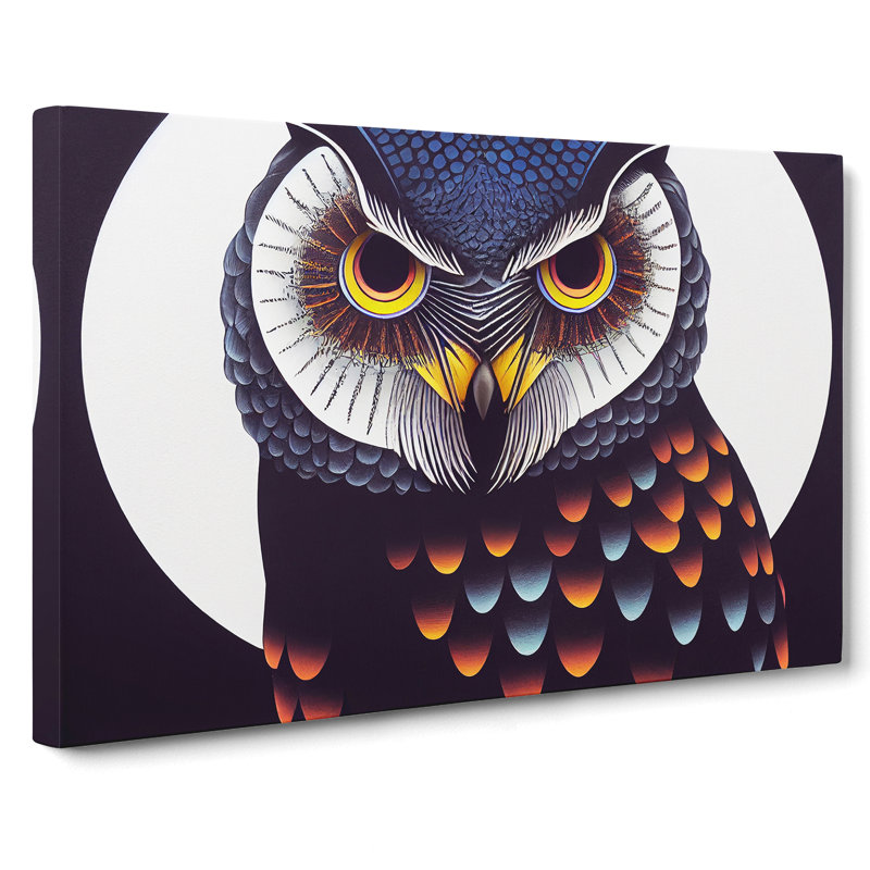 Beguiling Owl - Wrapped Canvas, 50cm H x 76cm W x 3cm D