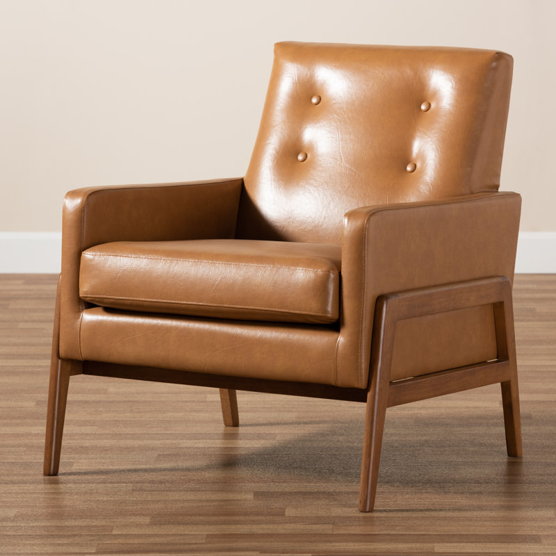 Kisner Faux Leather Accent Chair