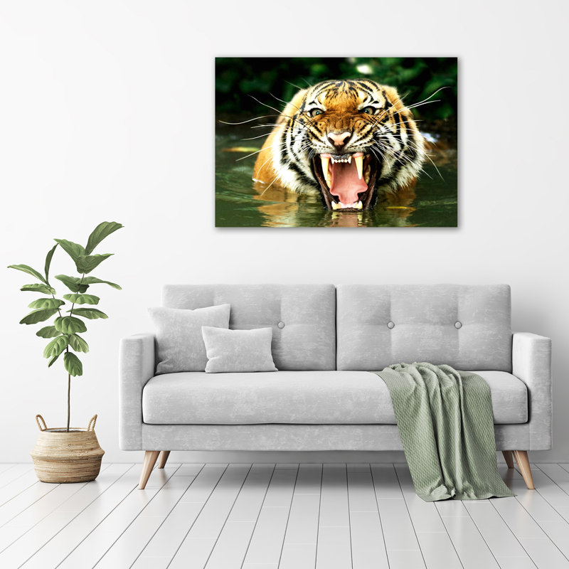 Roaring Tiger - No Frame Print on Canvas