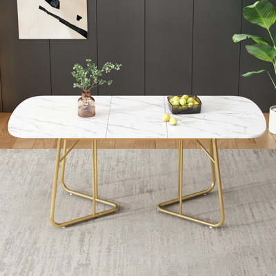 Aeris 140 cm Extendable Oval Dining Table with Steel Base