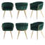 Abdurrahim Velvet Dining Chair - Ergonomic Tufted Back and Metal Legs - Button Back Armchair for Dining Room Living Room Restaurants - Single-123096726-70052657