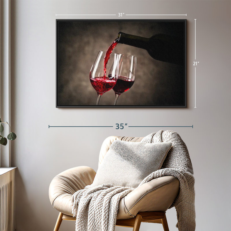 «Serving Red Wine Wall Art», H 21 po x l 31 po