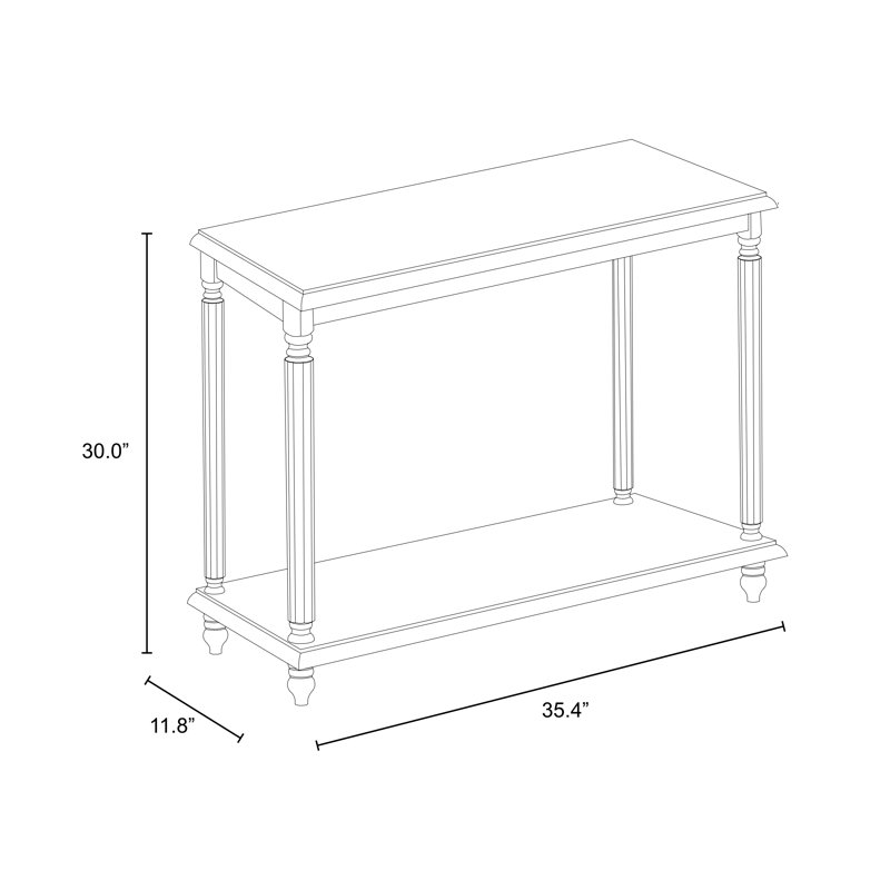 Cason Farmhouse Solid Wood 2 Tier 35.4" Console Table, Brown
