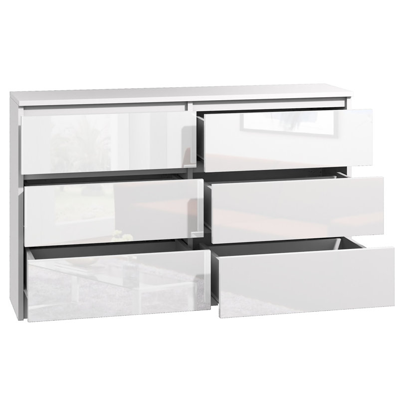 Indira 140 cm W Chest of 6 Drawers