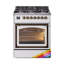 ILVE UN30NMPRAC Nostalgie II Noblesse 30 inch Dual Fuel Range (Triple Glass Door, RAL)-659162087-659162088