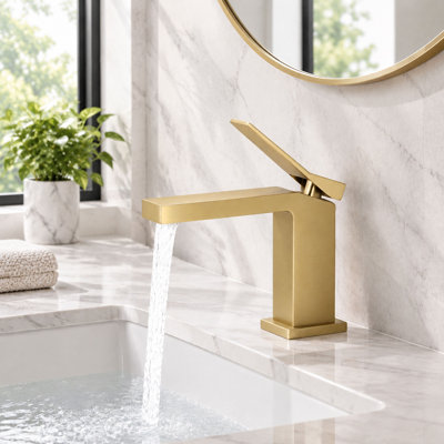 6" Height Modern Single Handle Single Hole Vessel Sink Bathroom Faucet