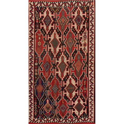 Flatweave Wool Geometric Area Rug