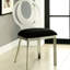 2 chaises en microfibre et en métal, mélange argent noir, dossier ovale, siège rembourré, 2 chaises de salle à manger, noir