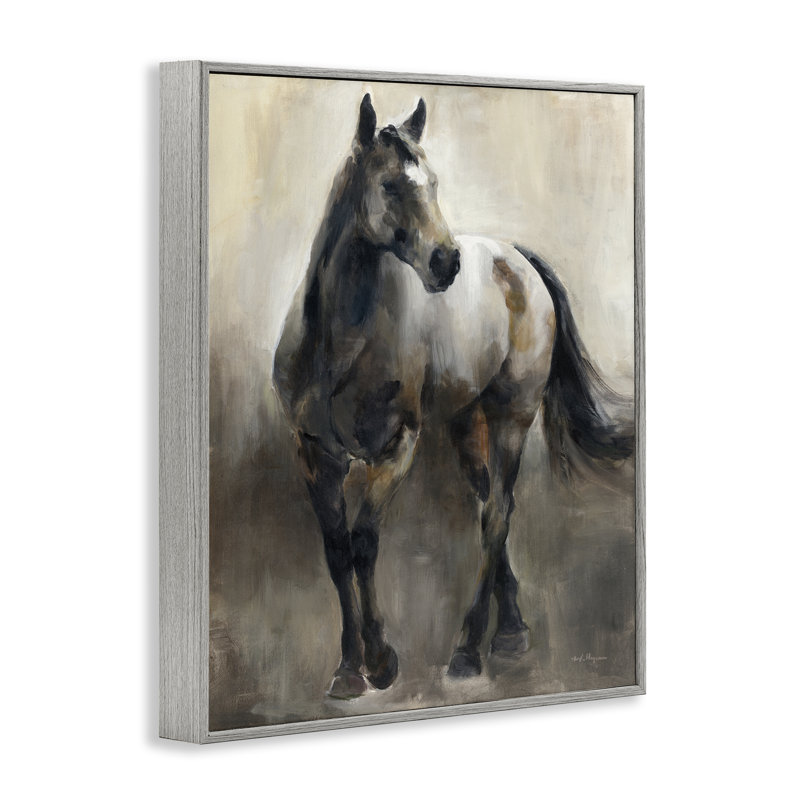Art de giclée encadrée de cheval cuivre et nickel par Marilyn Hageman, H 14 po x l 11 po, Estampe numérique Farmhouse