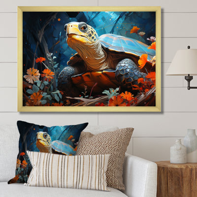 " Turtles Journey Floral Collage "