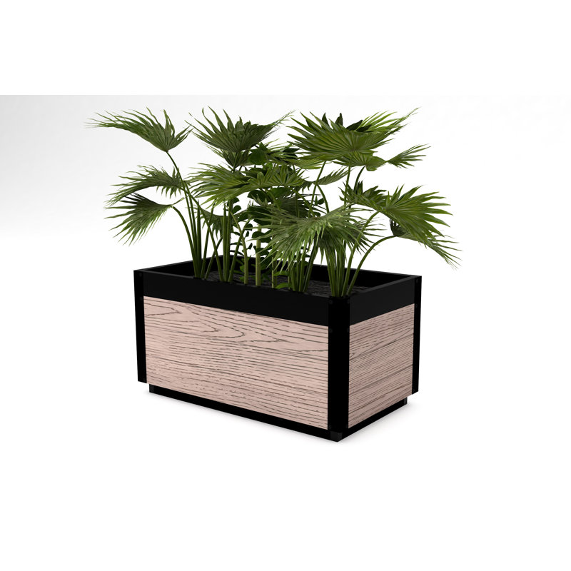 Delta Modern Vinyl Planter,, 15.5'' H x 30'' W x 17'' D, Brown