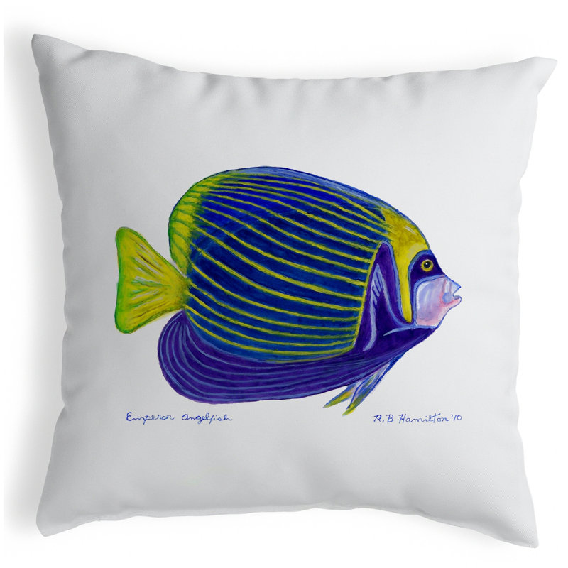  Housse et insert de coussin carré Emperor Angelfish, 18 po x 18 po