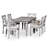 Rectangular Dining In Silver Gray With Umbrella Accommodation Feature Inspired 7 Finish