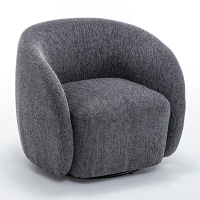 Aunna Upholstered Swivel Barrel Chair