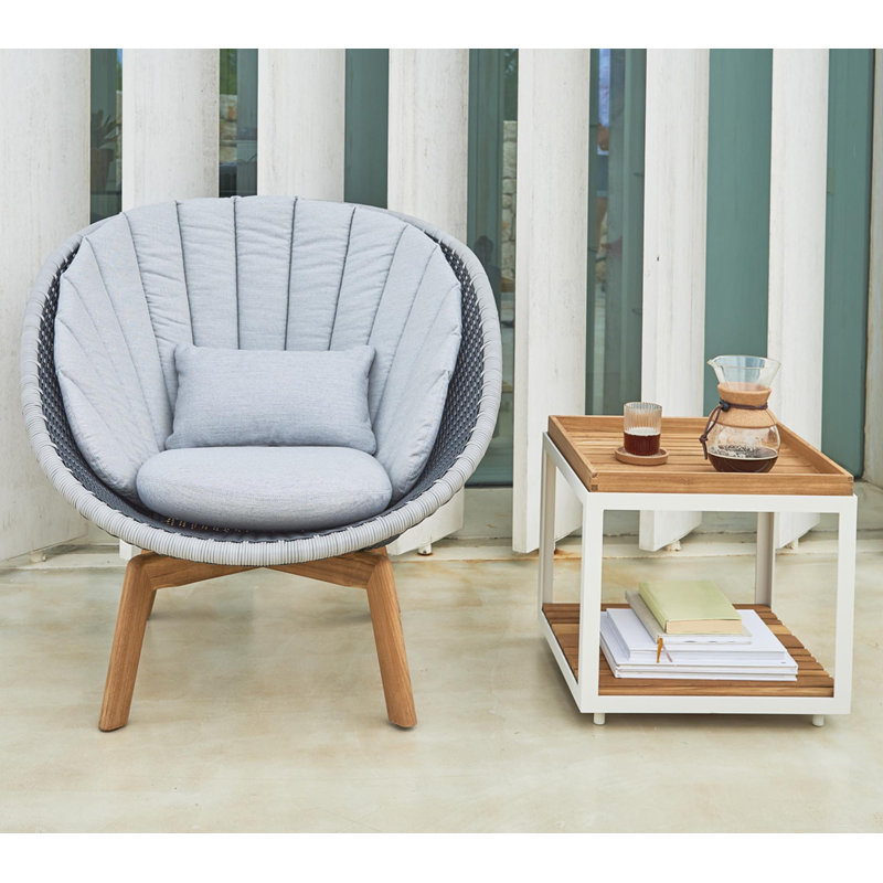 Level Outdoor Square Coffee Table, 31.2 W x 31.2" L x 16.6" H, White