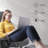 Recliner with Ottoman, Reclining Chair with Massage, Chenille Fabric Swivel Recliner Chairs-1450713734