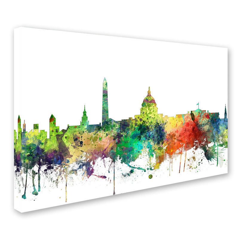 « washington dc horizon sp », reproduction d’impression sur toile, H 16 po x l 24 po x P 2 po