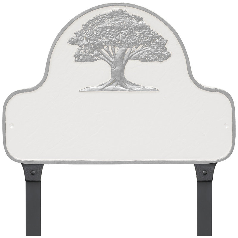 Plaque d'adresse sur 1 ligne, Chocolat / Argent, Oui