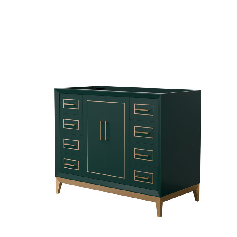 Base de meuble-lavabo simple 41,75 po Marlena seulement, Vert