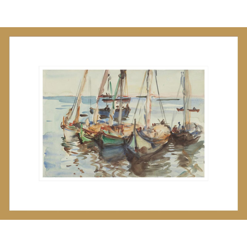 Bateau portugais, John Singer Sargent, impression giclée sur cadre, H 13,06 po x l 16,75 po