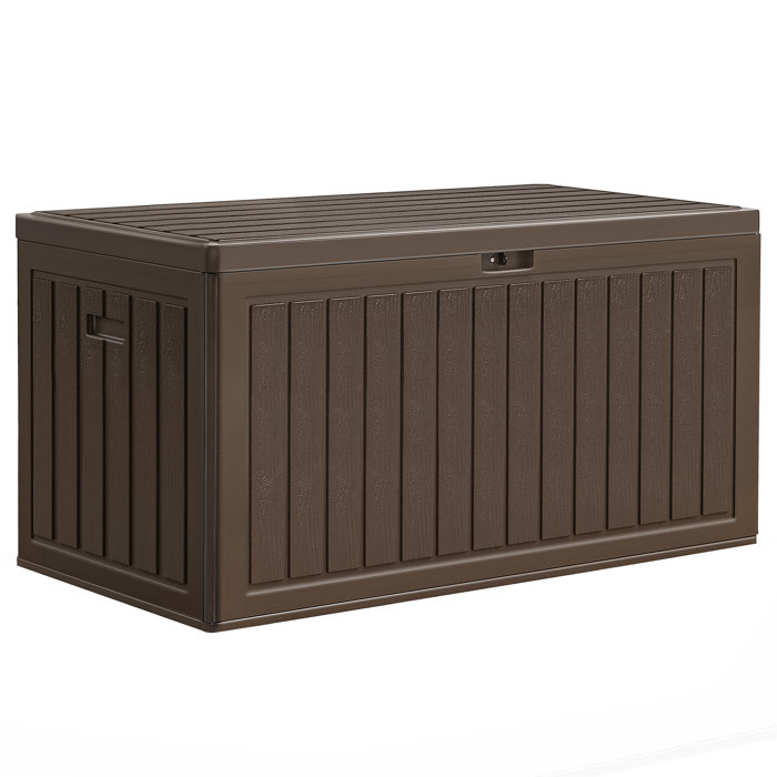 YITAHOME YITA 80 Gallons Water Resistant Resin Lockable Deck Box ...