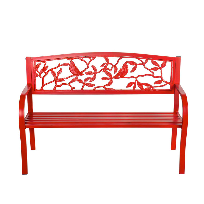 Banc de jardin en métal Araneli Cardinals, Noir