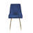 Velvet Upholstered Dining Chair with Gold Accent Legs-1104866098