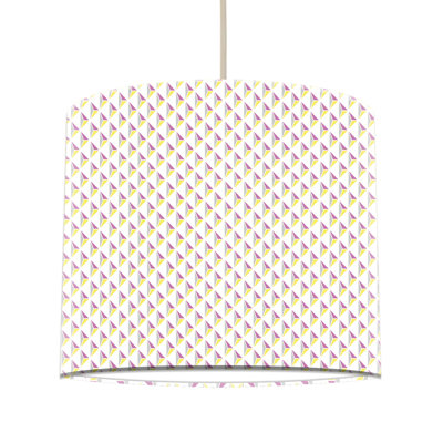 29 cm H Drum Paper Pendant Shade ( Screw On ) in Red and White
