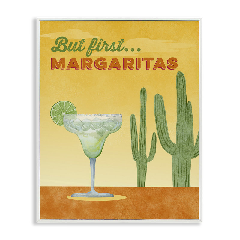 «Margarita & Desert Cactus», art de la giclée encadrée par Brett Blumenthal, H 14 po x l 11 po