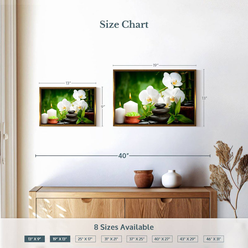 Spa, Floating Frame Gold, 19" X 13"