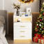 Eaden 3 Drawer Nightstand With Light-1721017821