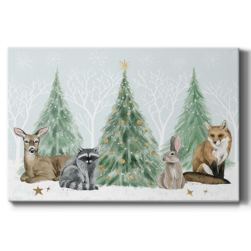 Noël dans la forêt, collection A, H 40 po x l 60 po x P 1,5 po